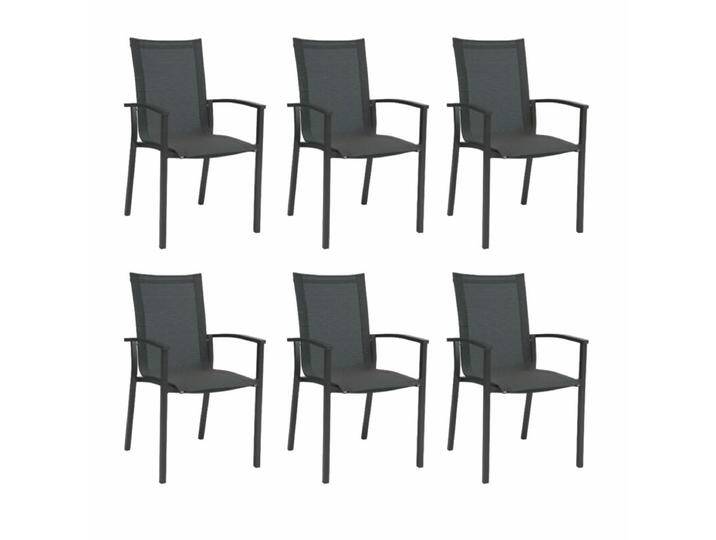 Stern Evoee Stapelsessel 6er-/8er-Set Gestell Aluminium - Gestell Alu anthrazit Sitz Textil karbon , 6er-Set von Stern