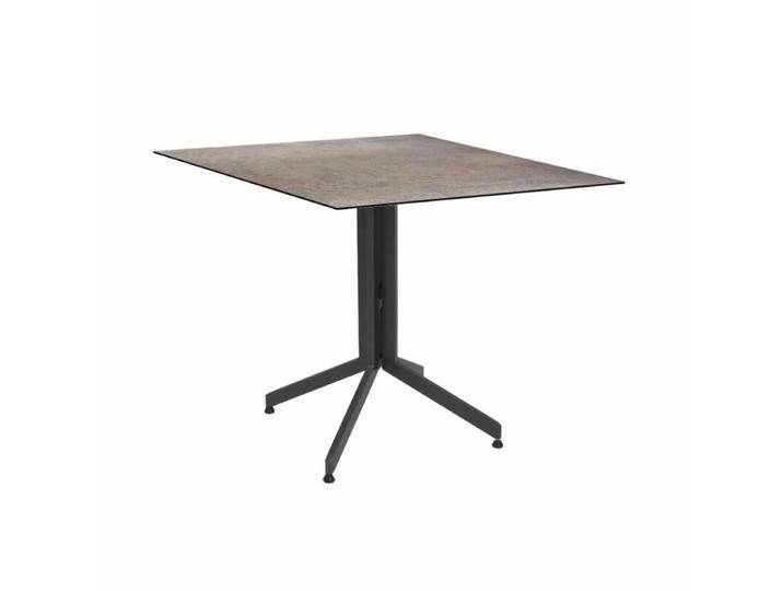 Stern Faro Bistrotisch Aluminium/HPL, Tischplatte quadratisch - Aluminium anthrazit , HPL Smoky,klappbar von Stern