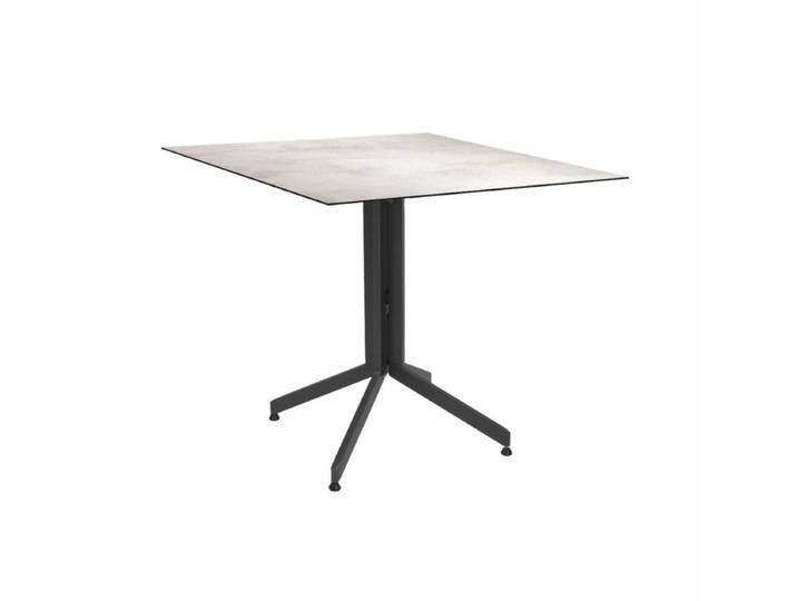 Stern Faro Bistrotisch Aluminium/HPL, Tischplatte quadratisch - Aluminium anthrazit , HPL Zement hell,klappbar von Stern