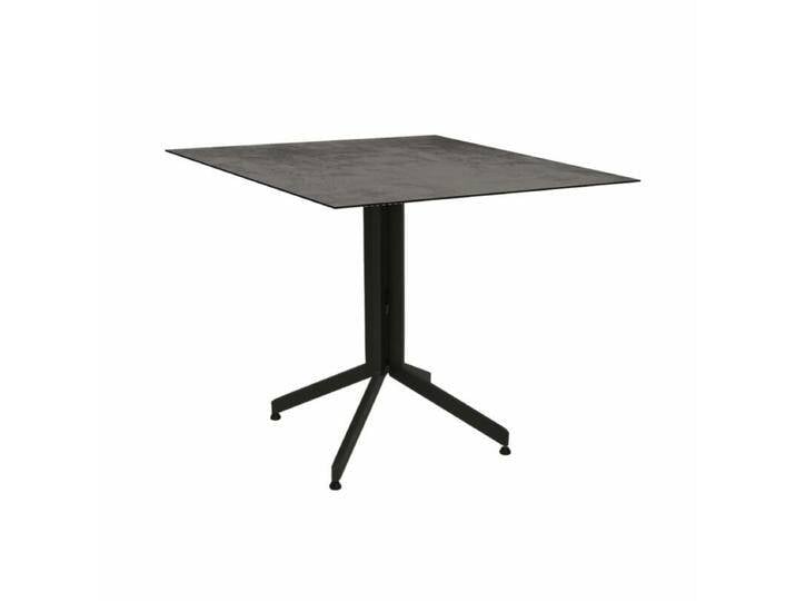 Stern Faro Bistrotisch Aluminium/HPL, Tischplatte quadratisch - Aluminium schwarz matt , HPL Zement,klappbar von Stern