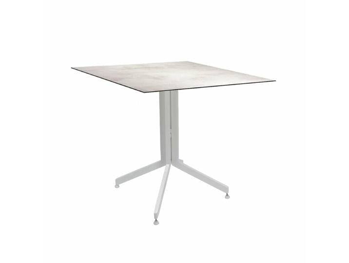 Stern Faro Bistrotisch Aluminium/HPL, Tischplatte quadratisch - Aluminium weiß , HPL Zement hell,klappbar von Stern