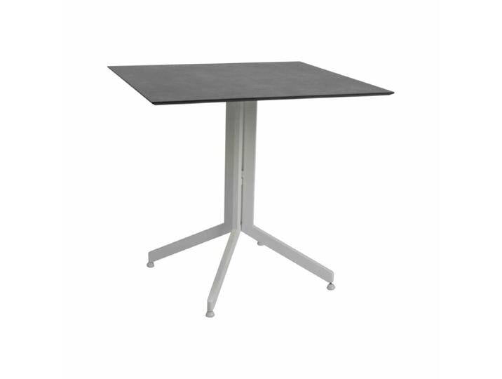 Stern Faro Bistrotisch Aluminium/HPL, Tischplatte quadratisch - Aluminium weiß , HPL Zement,klappbar von Stern