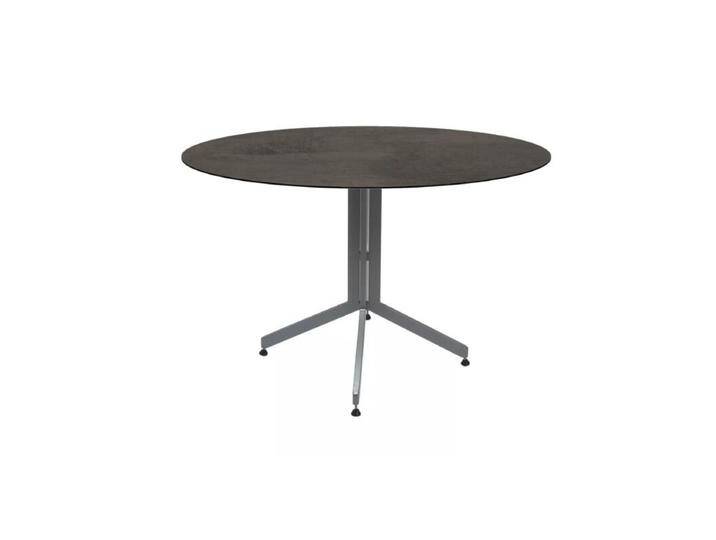 Stern Faro Bistrotisch Aluminium/HPL, Tischplatte rund - Aluminium graphit , HPL Smoky,klappbar von Stern