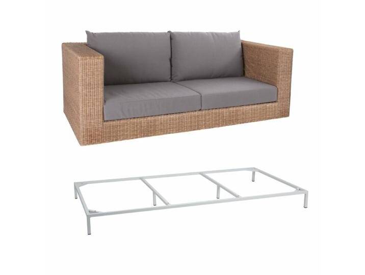 Stern Fontana 2-Sitzer Loungesofa mit Untergestell - Gestell Alu weiß Sitz Polyrattan zimt Polster rehbraun Stern Fontana 2-Sitzer Loungesofa mit Untergestell - Gestell Alu weiß Sitz Polyrattan zimt Polster rehbraun von Stern
