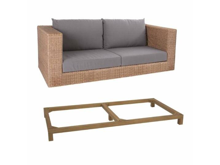 Stern Fontana 2-Sitzer Loungesofa mit Untergestell - Gestell Teak Sitz Polyrattan zimt Polster rehbraun Stern Fontana 2-Sitzer Loungesofa mit Untergestell - Gestell Teak Sitz Polyrattan zimt Polster rehbraun von Stern