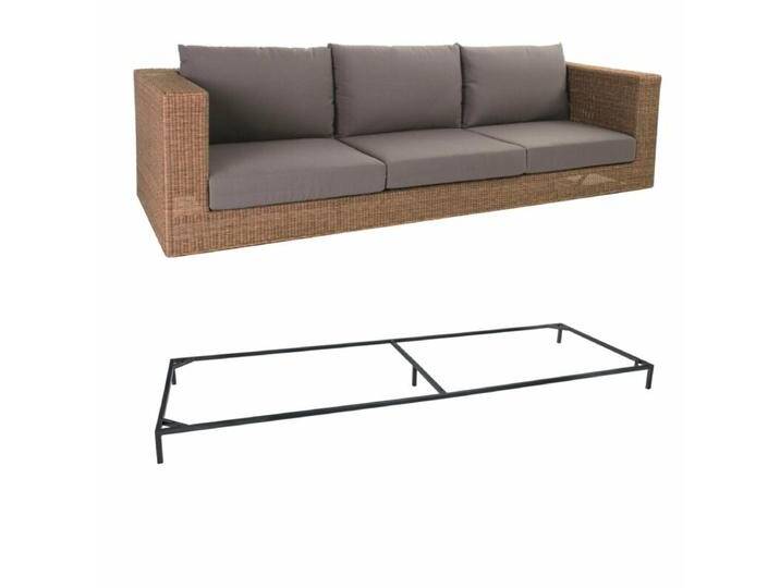Stern Fontana 3-Sitzer Loungesofa mit Untergestell - Gestell Alu anthrazit Sitz Polyrattan zimt Polster rehbraun Stern Fontana 3-Sitzer Loungesofa mit Untergestell - Gestell Alu anthrazit Sitz Polyrattan zimt Polster rehbraun von Stern