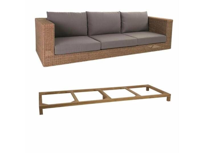 Stern Fontana 3-Sitzer Loungesofa mit Untergestell - Gestell Teak Sitz Polyrattan zimt Polster rehbraun Stern Fontana 3-Sitzer Loungesofa mit Untergestell - Gestell Teak Sitz Polyrattan zimt Polster rehbraun von Stern