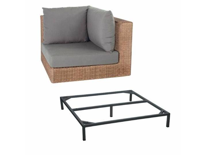 Stern Fontana Lounge Eckelement mit Untergestell - Gestell Alu anthrazit Sitz Polyrattan zimt Polster rehbraun Stern Fontana Lounge Eckelement mit Untergestell - Gestell Alu anthrazit Sitz Polyrattan zimt Polster rehbraun von Stern