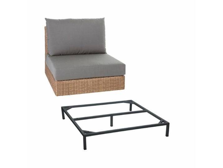 Stern Fontana Lounge Mittelelement mit Untergestell - Gestell Alu anthrazit Sitz Polyrattan zimt Polster rehbraun Stern Fontana Lounge Mittelelement mit Untergestell - Gestell Alu anthrazit Sitz Polyrattan zimt Polster rehbraun von Stern