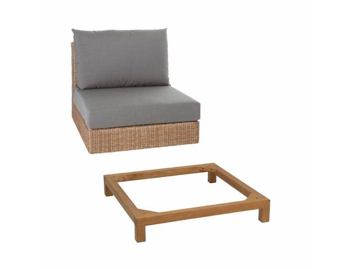 Stern Fontana Lounge Mittelelement mit Untergestell - Gestell Teak Sitz Polyrattan zimt Polster rehbraun Stern Fontana Lounge Mittelelement mit Untergestell - Gestell Teak Sitz Polyrattan zimt Polster rehbraun von Stern