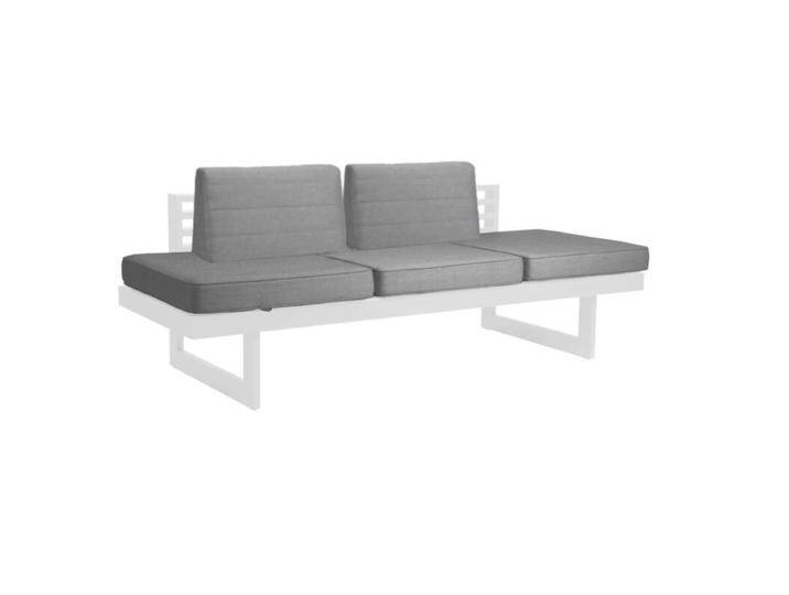 Stern Gartenmöbel-Set mit Bank New Holly Dining inkl. 2x Rückenkissen und Schutzhülle - Gestell Alu weiß Sitz Polster Textil seidengrau von Stern