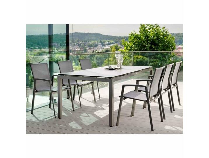 Stern Gartenmöbel-Set mit Stuhl New Top und Tisch Classic Aluminium/HPL 7-teilig - Gestelle Alu anthrazit Sitz Textil karbon Tischplatte HPL Zement von Stern