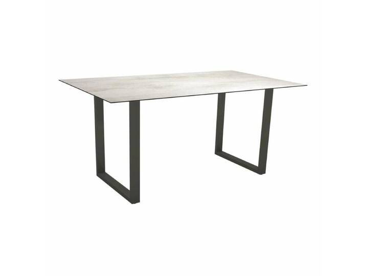 Stern Kufentisch Aluminium/HPL 160x90 cm - Aluminium anthrazit , HPL Zement hell,Tischbein mit Höhenausgleich,Industrial von Stern