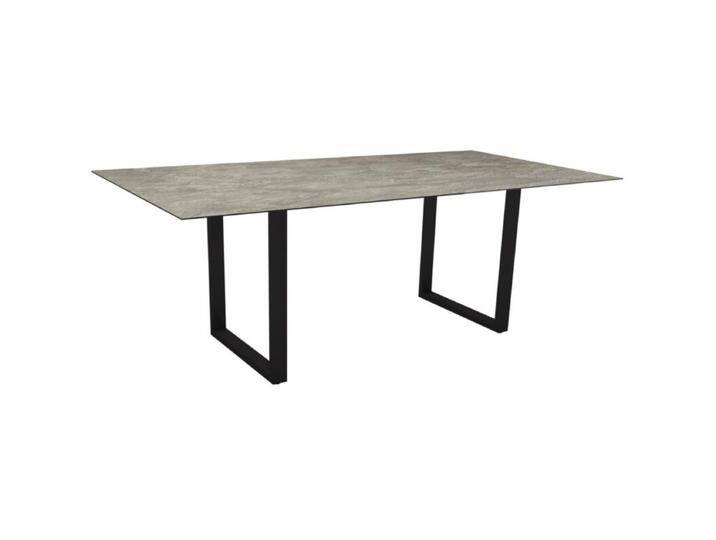 Stern Kufentisch Aluminium/HPL 200x100 cm - Aluminium schwarz matt , HPL Slate Stone,Tischbein mit Höhenausgleich,Industrial Stern Kufentisch Aluminium/HPL 200x100 cm - Aluminium schwarz matt , HPL Slate Stone,Tischbein mit Höhenausgleich,Industrial von Stern