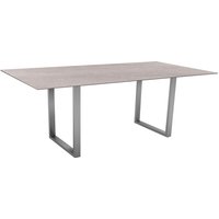 Stern Kufentisch Edelstahl mit Tischplatte Silverstar 160x90 - 200x100 cm von Stern
