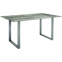 Stern Kufentisch Edelstahl mit Tischplatte Silverstar 160x90 - 200x100 cm von Stern