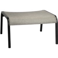 Stern Laris Lounge-Hocker Aluminium schwarz matt/Bezug Textilen Leinen grau von Stern