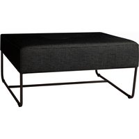 Stern Mia Lounge-Hocker Edelstahl schwarz matt/Bezug Outdoorstoff seidenschwarz von Stern