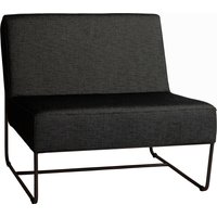 Stern Mia Lounge-Sessel Edelstahl schwarz matt/Bezug Outdoorstoff seidenschwarz von Stern