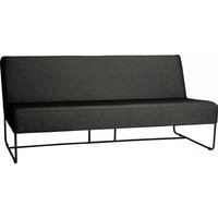 Stern Mia Lounge-Sofa Edelstahl schwarz matt/Bezug Outdoorstoff seidenschwarz von Stern