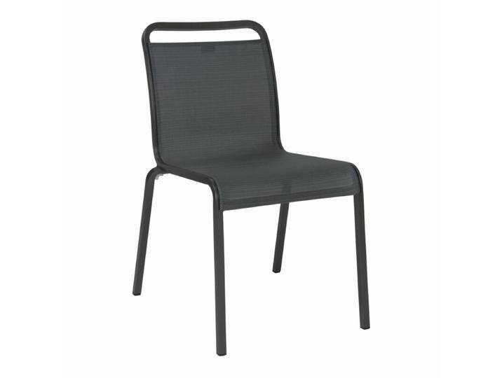 Stern Oskar Stapelstuhl - Gestell Alu anthrazit Sitz Textil karbon von Stern