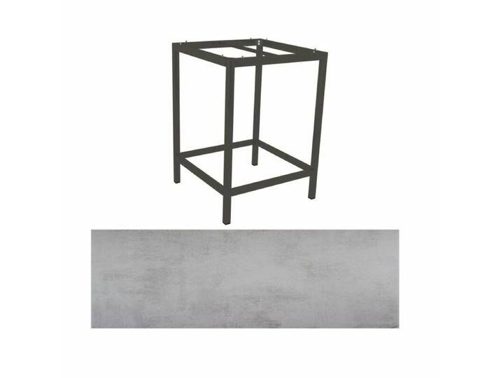 Stern Tischsystem Bartisch Aluminium/HPL - Aluminium anthrazit - HPL Zement hell von Stern