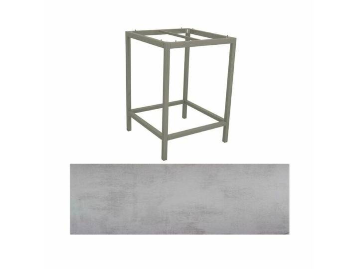 Stern Tischsystem Bartisch Aluminium/HPL - Aluminium graphit , HPL Zement hell von Stern