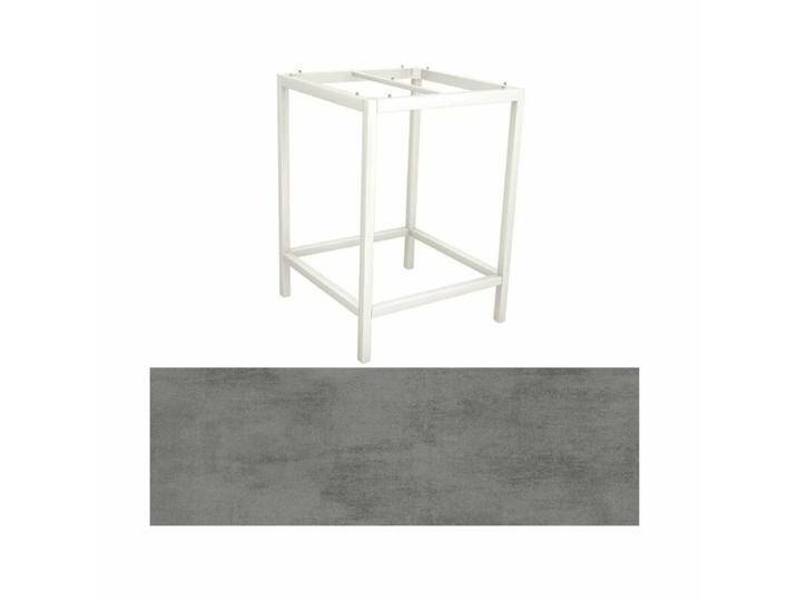 Stern Tischsystem Bartisch Aluminium/HPL - Aluminium weiß , HPL Zement von Stern