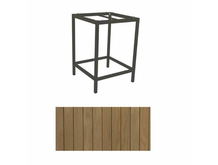 Stern Tischsystem Bartisch Aluminium/Teak - Aluminium anthrazit von Stern