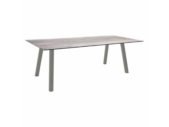 Stern Tischsystem Interno, Aluminium Vierkantrohr/HPL - Aluminium graphit , HPL Smoky , 220 × 100,Tischbein mit Höhenausgleich,Industrial Stern Tischsystem Interno, Aluminium Vierkantrohr/HPL - Aluminium graphit , HPL Smoky , 220 × 100,Tischbein mit Höhenausgleich,Industrial von Stern