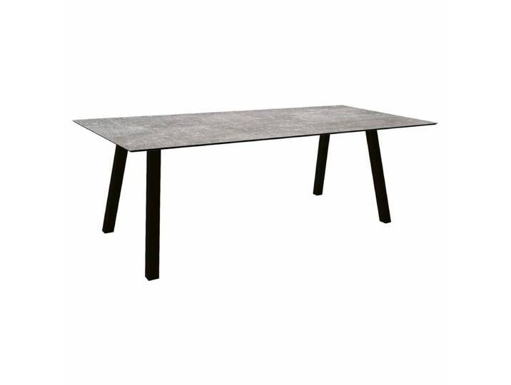 Stern Tischsystem Interno, Aluminium Vierkantrohr/HPL - Aluminium schwarz matt , HPL Metallic Grau , 220 × 100,Tischbein mit Höhenausgleich,Industrial Stern Tischsystem Interno, Aluminium Vierkantrohr/HPL - Aluminium schwarz matt , HPL Metallic Grau , 220 × 100,Tischbein mit Höhenausgleich,Industrial von Stern