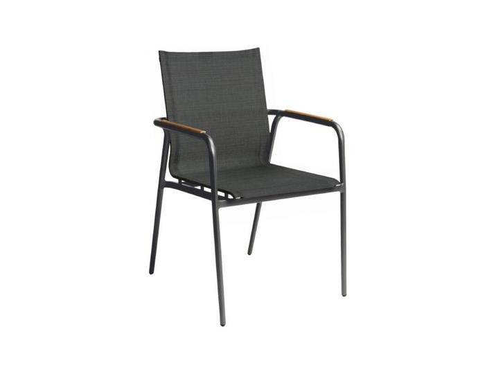 Stern Vento Stapelsessel - Gestell Alu anthrazit Sitz Textil karbon von Stern