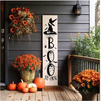 Boo - Großes Holzschild, Türsteher Für Eingang Oder Veranda Herbst Und Halloween Deko Boo - Großes Holzschild, Türsteher Für Eingang Oder Veranda Herbst Und Halloween Deko von SternHoch3