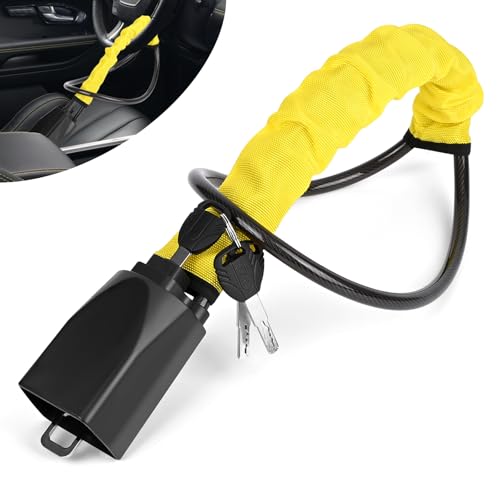 SternSinn Lenkradkralle, Anti-Diebstahl Auto Lenkradschlos, Diebstahlsicherungen von der Gurtsteckdose bis zum Lenkrad, Universelle Passform verstellbar für Autos, SUVs usw, 3 Schlüssel von SternSinn