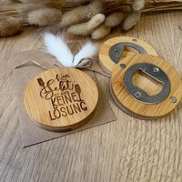 Flaschenöffner Kein Sekt Ist Auch Keine Lösung | Magnet Geschenkidee von Sternelinchen