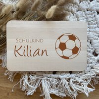 Frühstücksbrettchen | Fußball Mit Namen Personalisiert Schneidebrett Vesperbrett von Sternelinchen