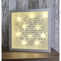 Bilderrahmen Beleuchtet Geschenkidee 18. Geburtstag Anlass Konfirmation Kommunion Jugendweihe Firmung Personalisiert Wandbild Pusteblume von SternenbilderDesigns