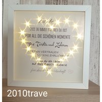 Freunde Led Bild Beleuchtet Freundschaft Freundin Geschenk Idee Geburtstag Wandbild Deko Herze Sterne Abschied Leuchtrahmen Anlass von SternenbilderDesigns