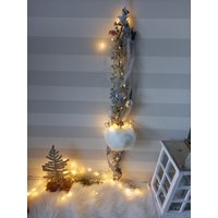 Batteriebetriebene Led Fensterdeko, Schutzengel, Weihnachtskranz, Weihnachtsdeko , Wiederverwendbarer Türkranz, Winter von SternenglanzClemens