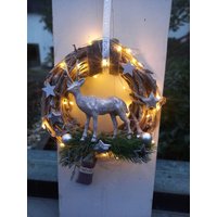 Haltbarer Led Weihnachts Türkranz, Weihnachten, Eingangsdeko, Türdeko von SternenglanzClemens