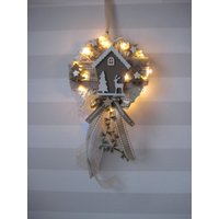 Mit Timer Haltbarer Led Weihnachts Türkranz, Weihnachten, Innen - Und Außendeko, Batteriebetrieben Mit Timer Haltbarer Led Weihnachts Türkranz, Weihnachten, Innen - Und Außendeko, Batteriebetrieben von SternenglanzClemens