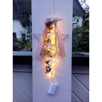 Timer Led Weihnachtskranz, Fensterdeko, Wiederverwendbarer Türkranz, Winter, Türdeko, Mit Timer von SternenglanzClemens