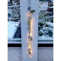 xl Timer Led Fensterdeko, Mit Timer, Wiederverwendbarer Türkranz, Batteriebetriebene Türdeko, Wanddeko, Weihnachtskranz, Winter von SternenglanzClemens