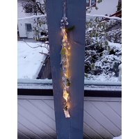 xl Timer Led Weihnachts Türkranz Fensterdeko, Mit Timer, Wiederverwendbar, Batteriebetriebene Türdeko, Wanddeko, Weihnachtskranz, Winter von SternenglanzClemens