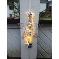 xxl 40cm Batteriebertriebener Led Weihnachtskranz, Wiederverwendbarer Türkranz, Winter, Türdeko, Fensterdeko von SternenglanzClemens