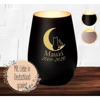 Windlicht Trauerlicht Mit Gravur - Personalisiertes Erinnerungslicht Kerzenhalter, Hund Haustier Katze Trostgeschenk Kerze, Andenken Tier Windlicht Trauerlicht Mit Gravur - Personalisiertes Erinnerungslicht Kerzenhalter, Hund Haustier Katze Trostgeschenk Kerze, Andenken Tier von Sternenstrahlen