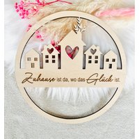 Türschild Türkranz Holzschild Zuhause Ist Da, Wo Das Glück Türschild Türkranz Holzschild Zuhause Ist Da, Wo Das Glück von SternenwerkDE