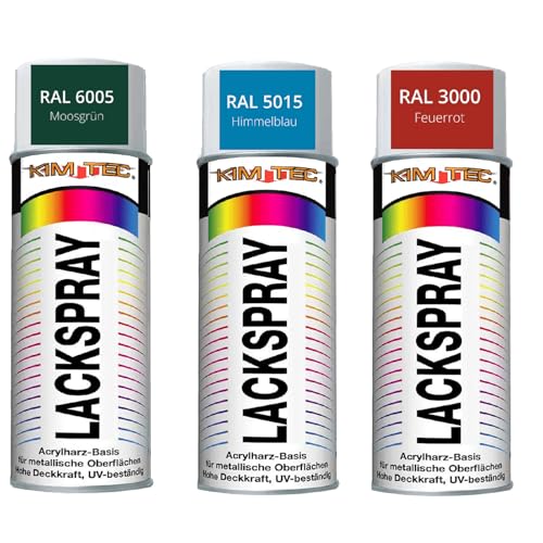 3x 400ml Kim Tec Lackspray Set Grün Blau Rot Acrylharz-Basis UV-Beständig Hohe Deckkraft Dose #06 3x 400ml Kim Tec Lackspray Set Grün Blau Rot Acrylharz-Basis UV-Beständig Hohe Deckkraft Dose #06 von Sternfabrik