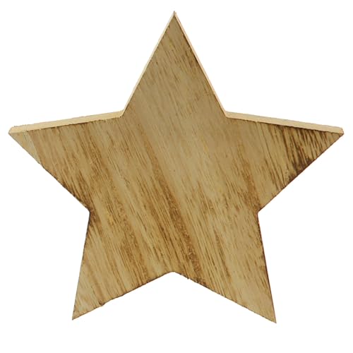 Holzstern 12cm breit ca. 1,5cm dick Weihnachten Dekoration Mangoholz schöne Dekoration Stern (12cm #01) von Sternfabrik