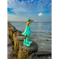 Holzentchen Stiefel in Mint Mit Weißen Punkten Bemalt Ca 25 cm Holzentchen Stiefel in Mint Mit Weißen Punkten Bemalt Ca 25 cm von Sternschnuppe1985